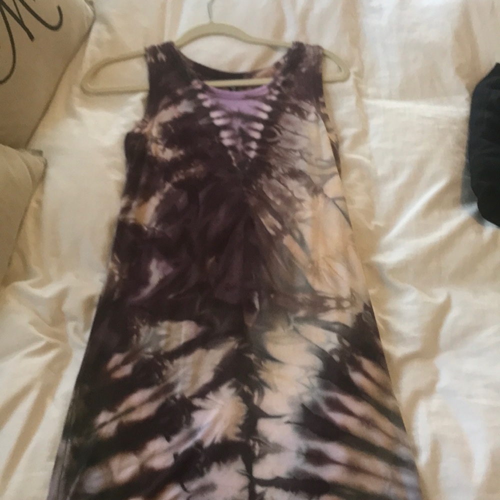 Brightly twisted mini dress